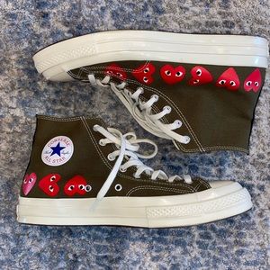 Comme Des garçon high top chuck taylors. No box